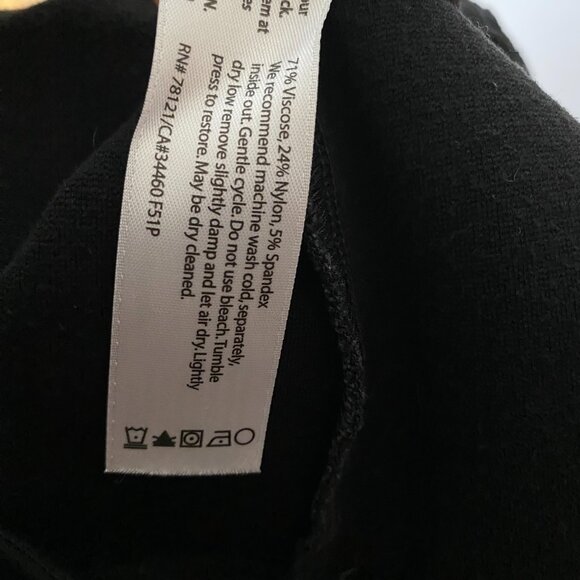 Eileen Fisher Black Mini T-Shirt Dress - Picture 4 of 4